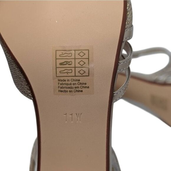 Dyables 11W Champagne Touch Ups Women's Foster Heeled Sandal Gold Sparkly NIB - Picture 7 of 10